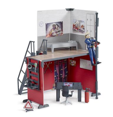 bruder Bworld Brandweerkazerne met brandweerman 62702 decors
