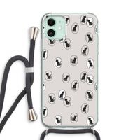 Miauw: iPhone 11 Transparant Hoesje met koord