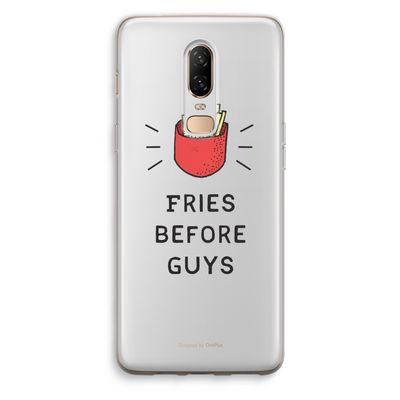 Fries before guys: OnePlus 6 Transparant Hoesje