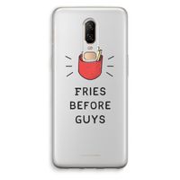 Fries before guys: OnePlus 6 Transparant Hoesje
