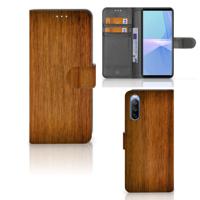 Sony Xperia 10 III | Book Style Case | Donker Hout