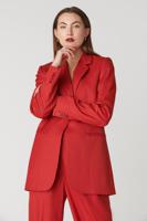 Floria Collective Dames Blazer Janne in het Rood - Handgemaakt Colbert van Merino Wol - Getailleerd Oversized Look