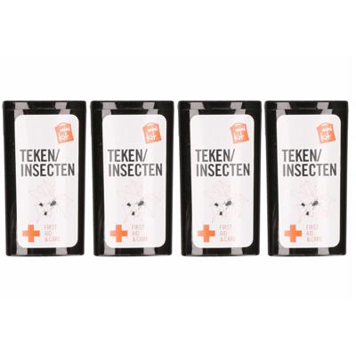 RFX Care tekentang - 4x - tekenpincet - mini EHBO setje/kit - Teek/teken verwijderen set