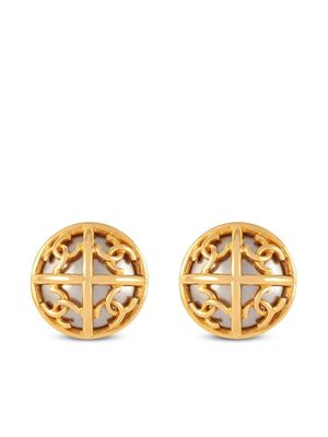 CHANEL Pre-Owned boucles d'oreilles serties de perles artificielles (1993)
