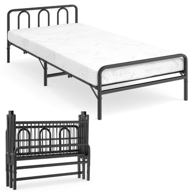 Opvouwbaar Bedframe Met Matras Draagbaar Opvouwbaar Bed Met Hoofd- en Voetsteunen