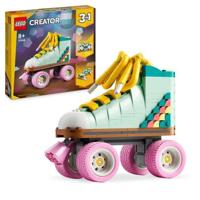 LEGO 31148 Creator 3in1 Retro-rolschaatsen, speelgoed met mini-skateboard en boombox, retro-decoratie