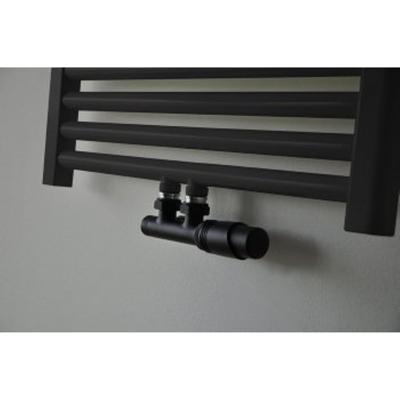 set thermostatisch onderblok haaks-rechts mat zwart