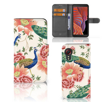 Telefoonhoesje met Pasjes voor Samsung Galaxy Xcover 5 Pink Peacock - thumbnail
