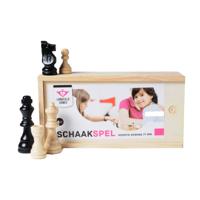 Schaakstukken in kistje koning 77mm