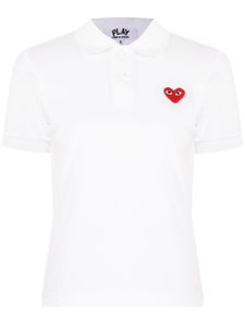 Comme Des Garçons Play polo à patch logo - Blanc