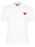 Comme Des Garçons Play polo à patch logo - Blanc - thumbnail