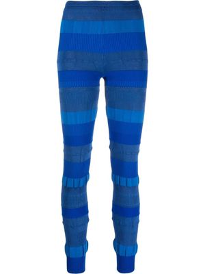 Acne Studios legging à fini texturé - Bleu