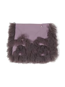 Elisabetta Franchi La Mia Bambina minijupe à ourlet en tulle - Violet