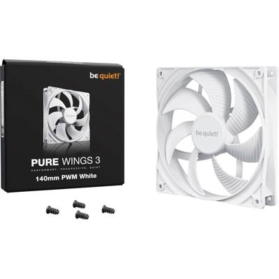 BeQuiet PURE WINGS 3 White 140mm PWM PC-ventilator Wit (b x h x d) 140 x 25 x 140 mm