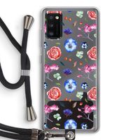 Bloemetjes: Samsung Galaxy A41 Transparant Hoesje met koord