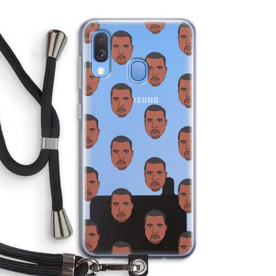 Kanye Call Me?: Samsung Galaxy A40 Transparant Hoesje met koord