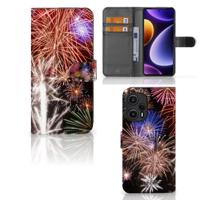 Xiaomi Poco F5 | Wallet Case | met Pasjes | Vuurwerk