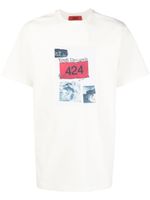 424 t-shirt à logo imprimé - Tons neutres