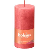 3 stuks - Bolsius - Stompkaars Blossom Pink 100/50 rustiek - thumbnail