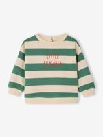 Gestreepte sweater baby lange mouwen groen, gestreept