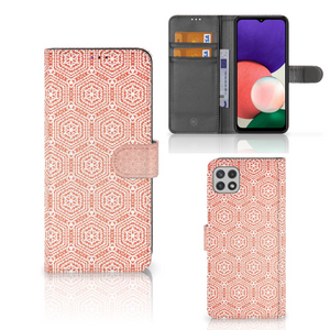 Samsung Galaxy A22 5G Telefoon Hoesje Pattern Orange