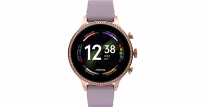 Horlogeband Fossil FTW6080 Silicoon Paars 18mm