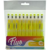 Fluorescerende Markeerstift Set Office Box FLUO Geel 10 Onderdelen