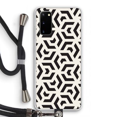Crazy pattern: Samsung Galaxy S20 Transparant Hoesje met koord