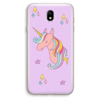 Roze eenhoorn: Samsung Galaxy J7 (2017) Transparant Hoesje