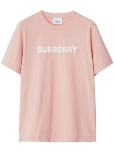 Burberry t-shirt en coton à logo imprimé - Rose