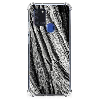 Stevig Telefoonhoesje Samsung Galaxy A21s Boomschors Grijs