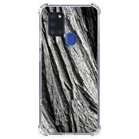 Stevig Telefoonhoesje Samsung Galaxy A21s Boomschors Grijs - thumbnail