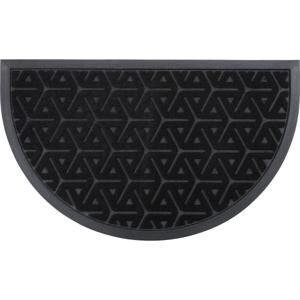 Luance Deurmat Wilson - zwart - rubber - halve maan - 75 x 44 cm - schoonloopmat