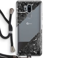 Zwart marmer: LG G7 Thinq Transparant Hoesje met koord