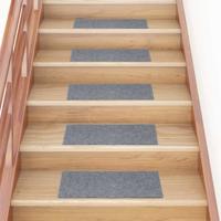 VidaXL Trapmatten zelfklevend 15 stuks 60x25 cm lichtgrijs rechthoekig