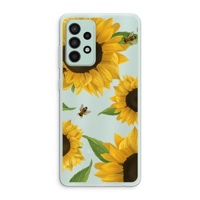 Sunflower and bees: Samsung Galaxy A52s 5G Transparant Hoesje