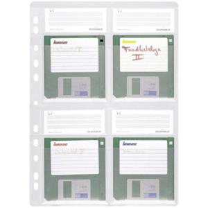 Durable Diskette-ordnerhoes 4 diskettes 3,5 inch Kunststof Transparant 5 stuk(s) (b x h) 210 mm x 297 mm 524319