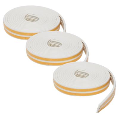 Zelfklevende tochtstrip - 3x - wit - 6 m / 1 cm - huis isolatie - Tochtstrips / tochtstroken voor ra