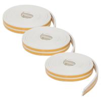 Zelfklevende tochtstrip - 3x - wit - 6 m / 1 cm - huis isolatie - Tochtstrips / tochtstroken voor ra