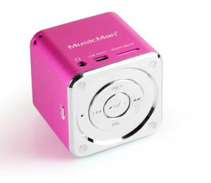 Mini-luidspreker Technaxx MusicMan Mini AUX, SD, USB Pink