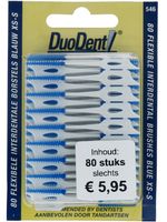 Duodent Flexibele Interdentale Borstels Blauw XS-S - thumbnail