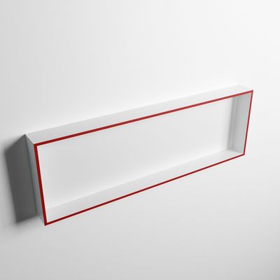 MONDIAZ EASY Nis 89,5x29,5cm in solid surface kleur Fire | Talc. 1 vak geschikt voor in- of opbouw