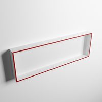 MONDIAZ EASY Nis 89,5x29,5cm in solid surface kleur Fire | Talc. 1 vak  geschikt voor in- of opbouw