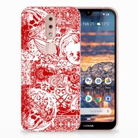 Silicone Back Case Nokia 4.2 Angel Skull Rood - thumbnail