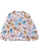 Moschino Kids sweat imprimé à col rond - Rose