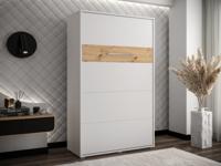 Opklapbed HOUDI 120x200 cm wit/artisan eik