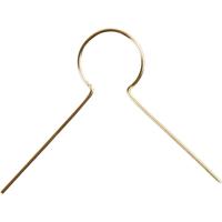 Creativ Company Metalen hanger, l: 22 mm, gatgrootte 8 mm, verguld, 50 stuk/ 1 doos