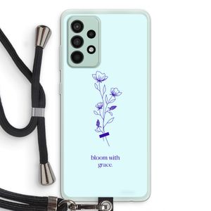 Bloom with grace: Samsung Galaxy A52s 5G Transparant Hoesje met koord