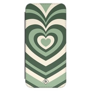 Samsung Galaxy A53 flipcase - Hart swirl groen