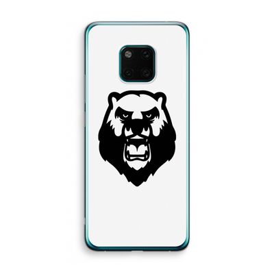 Angry Bear (white): Huawei Mate 20 Pro Transparant Hoesje
